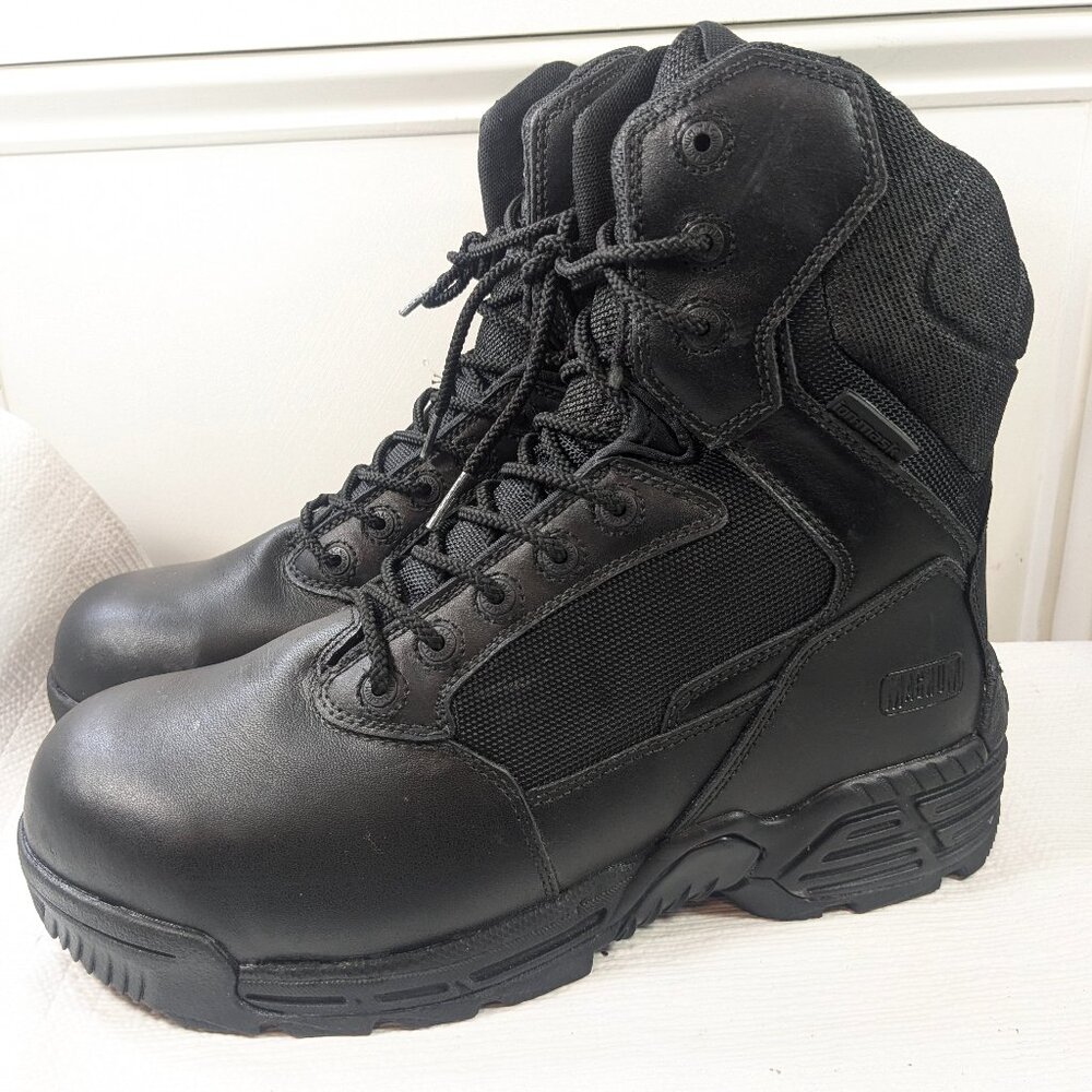 Magnum Stealth Force 8.0 sz 10 black Safety Boots police‎ Uniform Composite Toe